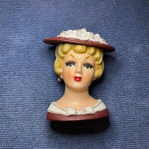 Vintage RELPO K1053B Lady Head Vase